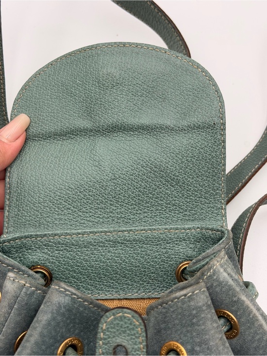 Gucci Vintage Bamboo Mini Backpack Teal Suede 003 2058 0030 main image 5